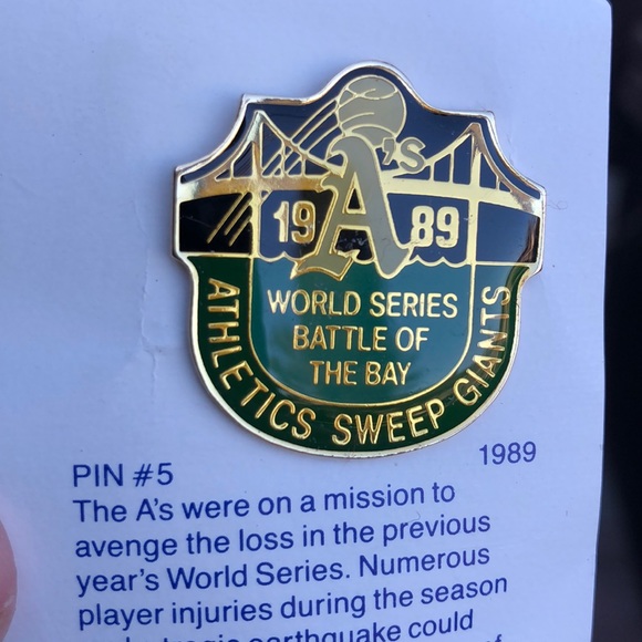1974 & 1989 A’s pin world champions Unocal. - Picture 5 of 6